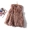 Xuất khẩu đơn nữ bán thân 84-114cm cổ tròn màu lông giả lông ngựa clip F776 áo lông nữ