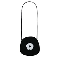 Черный, в цветочек