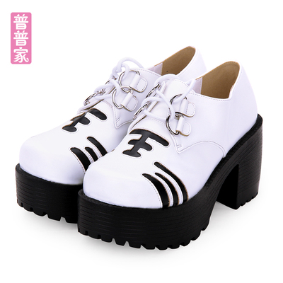 taobao agent Autumn 2020 New product Lolita Lolita shoes high heel thick bottom loose cake college soft girl student shoes 8591
