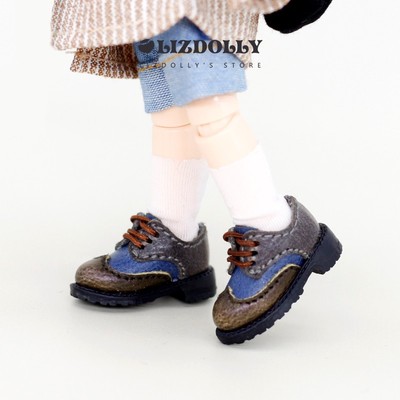 taobao agent OB11 Clay GSC British round head -colored leather shoes 12 points BJD beautiful pig doll shoes Mico medium cloth