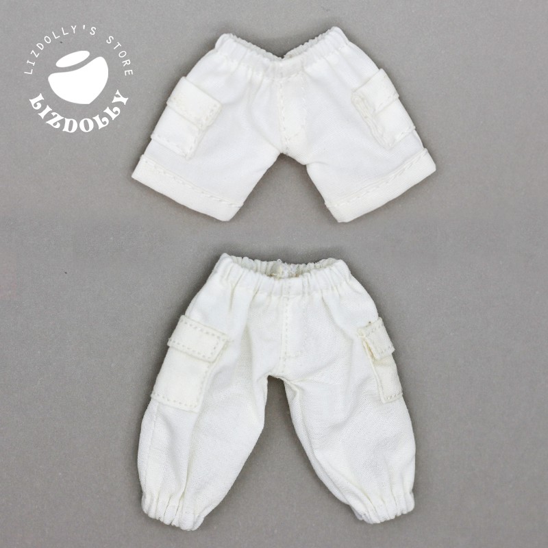 Side Pocket OverallsOveralls daily trousers Jeans shorts ob11 gsc Plastid BJD doll Little cloth molly Meijie pig