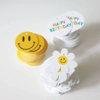 100 INS Vitality Laceing Faces, маленький арахис, круглые подарки, упаковочная бирга Подарочная карта подвеска DIY