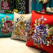 Người Trung Quốc phong cách gối đệm mới bao gồm, gỗ gụ sofa tựa lưng thắt lưng gối hoa thêu hoa phòng khách lớn chứa gối lõi bằng gối - Trở lại đệm / Bolsters