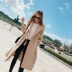 Áo gió nữ mùa xuân và mùa thu 2018 sinh viên Hàn Quốc mới loose chic sinh viên coat trong phần dài của gió áo khoác thủy triều áo khoác nữ hàn quốc Trench Coat