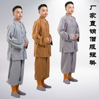 Короткий костюм Monk, монах, длинная рубашка, длинная хлопковая монахиня, монахиня, монахиня, маленькая хлопчатобумажная рубашка ретро -хала