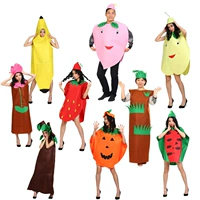 Детский день экологический показ моды, показывайте костюм ручной работы фруктовых детей, взрослые исполняют одежду