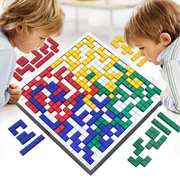 Đấu sĩ cờ vua 2-4 người vuông trò chơi trẻ em cờ vua cha mẹ và con đồ chơi tương tác câu đố máy tính để bàn Tetris