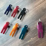 Vintage handmade da móc khóa da móc chìa khóa mặt dây chuyền vòng đơn giản vòng chìa khóa cá nhân gói