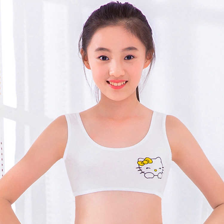 Junior high school girls bra vest cartoon cute strapless cotton wrapped breast