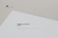 Серьги, 3mm, серебро 925 пробы