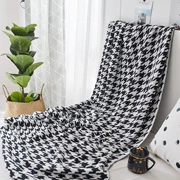 Houndstooth lấy chân mền giường khăn khăn bông lấy ngẫu nhiên bông chăn khăn choàng chăn gối giường lớn màu xám đen - Ném / Chăn