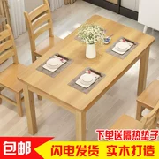 Bộ bàn ghế ăn gỗ nguyên khối - Bàn