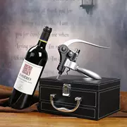 Bộ mở rượu vang Hợp kim kẽm Hình dạng thỏ Sáng tạo Bộ ngăn kéo Hộp da Hộp quà tặng - Rượu vang