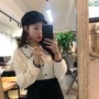 Học sinh Hàn Quốc mùa thu hoang dã mới màu đen POLO ve áo đơn tính khí áo sơ mi áo sơ mi nữ áo sơ mi cổ vest