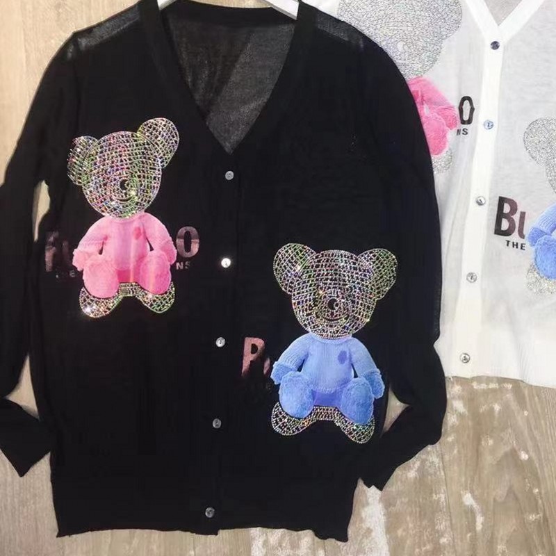 BlackEuropean goods Borneol knitting Outside Cardigan female Air conditioning shirt Shawl summer Thin Little coat Sunscreen Cardigan tide