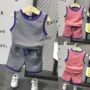 Mùa hè cậu bé phù hợp với 2018 mới 2-3-4 tuổi 5 trẻ em nam không tay sọc vest quần short thiết lập hai mảnh váy trẻ em