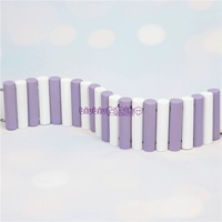 Сиреневый, белый, 6×40см