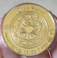 Золото -спланированное мемориальное мемориальное мемориал Таро Монета солнце