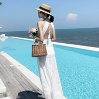 Брендовое кружевное пляжное платье, Таиланд, с открытой спиной