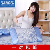 Băng lụa mat gối cặp bắn 2 người lớn mùa hè gối duy nhất breathable gối lõi bìa mùa hè sinh viên