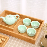 Khay tre khay trà tấm gỗ hình chữ nhật bằng gỗ bằng gỗ Châu Âu và Nhật Bản khay nước khay trà khay trà bộ