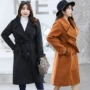 Áo khoác mùa thu và mùa đông 300 kg XL dài 250 áo len hai mặt 220 áo gió Hàn Quốc 150 - Áo len lót đôi áo khoác burberry nữ