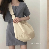 Forest canvas crossbody bag, large shoulder bag, men's and women's fitness bag, dance bag, travel bag, mother bag, student bag