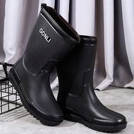 ủng bảo hộ mũi sắt Giày đầu bếp, giày làm bếp chống trượt, chống nước và chống dầu, giày công sở nam mùa xuân, giày làm bếp, ủng đi mưa, giày nước nam, màu đen ủng cao su lội nước ủng da bảo hộ cao cấp