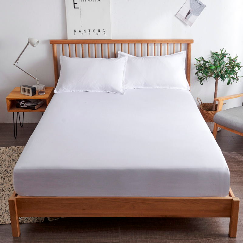 White & Upgraded Anti Bacteria And Anti Mitepure cotton Bed cover singleton  Sanding Simmons Bedspread smart cover dustproof sheet Bedspread Double non-slip Mattress cover