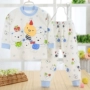 Bộ đồ lót trẻ em cotton cài vai bé trai mùa xuân và mùa thu dài tay áo mùa thu 5 dịch vụ tại nhà 1-2-3 đồ lót cho bé gái