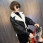 Áo khoác da nữ 2019 mới mùa thu đông phiên bản Hàn Quốc của đoạn ngắn ngắn bằng da cừu nhỏ cổ áo bông nhồi bông thủy triều - Quần áo da áo vest da
