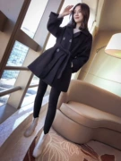 Áo khoác len nữ phiên bản Hàn Quốc 2018 mới dành cho nữ mùa đông dài Hepburn cộng với áo khoác len cotton - Áo Hàn Quốc