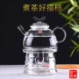 Một ngôi nhà lò nung thủy tinh Ấm trà cách nhiệt sưởi ấm Trà trắng đen Puer Kung Fu Bộ trà nấu trà Đốt nước cồn Lò ánh sáng ngoài trời - Trà sứ bình trà thủy tinh