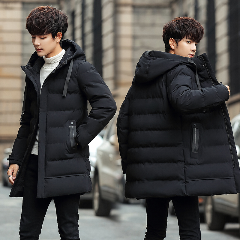 Đặc biệt giải phóng mặt bằng xuống áo khoác mùa đông dày áo khoác mùa đông nam Hàn Quốc mùa đông mùa đông dài phần áo bông - Trang phục Couple