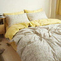 Bắc âu giường bốn mảnh bông cotton sheets quilt cover 1.5 giường 1.8 m đơn giản 4 ba mảnh hiện đại phong cách Bắc Âu chăn ga gối đệm hanvico giảm giá