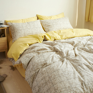 Bắc âu giường bốn mảnh bông cotton sheets quilt cover 1.5 giường 1.8 m đơn giản 4 ba mảnh hiện đại phong cách Bắc Âu