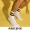 4 đôi vớ nam thể thao đẹp trai vớ trắng thủy triều vớ nam ống cao vớ cotton vớ khăn màu rắn vớ - Vớ thể thao