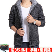 Mùa thu và mùa đông nam cotton thanh niên Hàn Quốc phiên bản của tự trồng trọt trùm đầu phần dài của quần áo cotton cộng với nhung áo khoác dày áo bông áo khoác nam