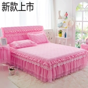Cộng với khăn trải giường bằng vải bông được bọc đệm trải giường phủ giường cưới Hàn Quốc phiên bản Hàn Quốc của công chúa ren bìa trượt 1,8 m váy ngủ - Váy Petti