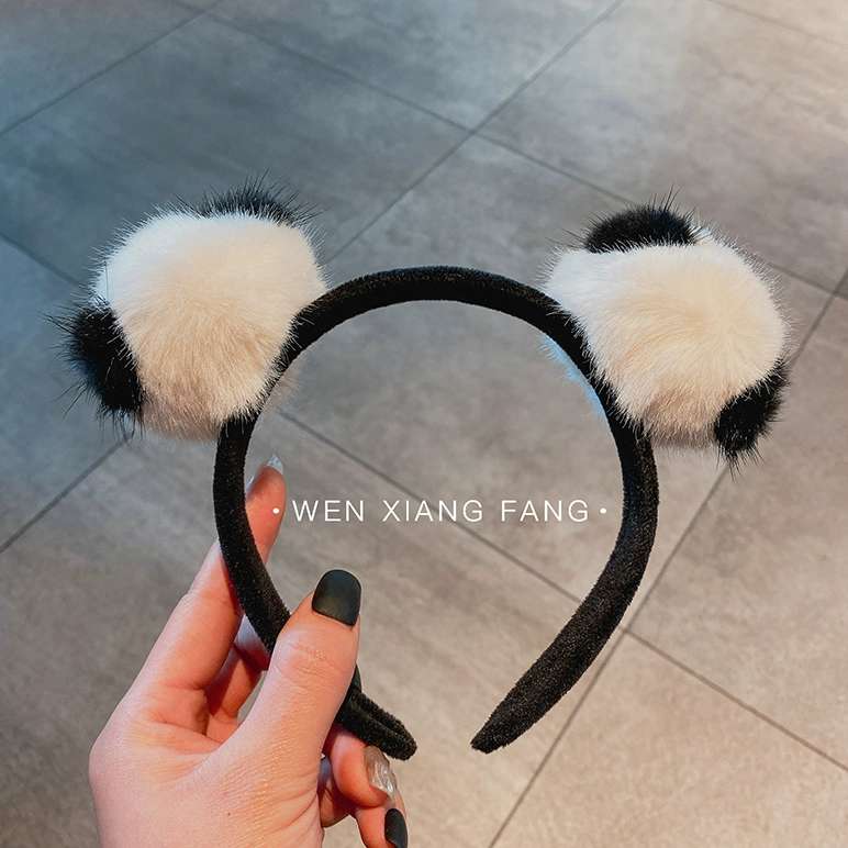 Dễ thương sang trọng bóng bông headband nữ net đỏ rửa mặt ban nhạc tóc cô gái bán dễ thương headband tóc bó tóc kẹp mũ thủy triều - Phụ kiện tóc