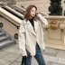 Ins siêu lửa Hàn Quốc áo khoác nữ lỏng lẻo bf phù hợp với cổ áo 2018 mùa thu ngắn xe gắn máy áo khoác là mỏng da nhỏ áo khoác da nữ cao cấp Quần áo da