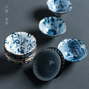 Xiaoya cổ nhuộm màu xanh và trắng sứ tách trà tách cốc tính năng bộ sản phẩm trà Kung Fu kích thước cốc trà cổ điển cá nhân - Trà sứ