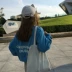 Đầu mùa thu của phụ nữ new Hàn Quốc thư ngắn in vòng cổ áo thun áo len lỏng mỏng dài tay T-Shirt top áo phao nữ dáng ngắn hàn quốc Áo len