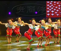 Trẻ em mở cửa múa tay đỏ phía đông bắc Quần áo biểu diễn Yangge Quần áo cho trẻ em múa trang phục biểu diễn quốc gia - Trang phục trang phục biểu diễn sân khấu cho bé
