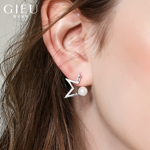 Зимние универсальные серьги из жемчуга, серебро 925 пробы, простой и элегантный дизайн