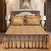 Đầm ren châu Âu có chăn ấm áp bọc giường đơn mảnh 1,5 m 1,8m nhung dày váy ngủ trượt - Váy Petti