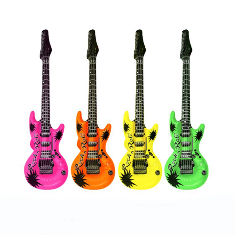 インフレータブルギターおもちゃギターステージ小道具ギターインフレータブルビッグギターシミュレーション楽器 90 センチメートル