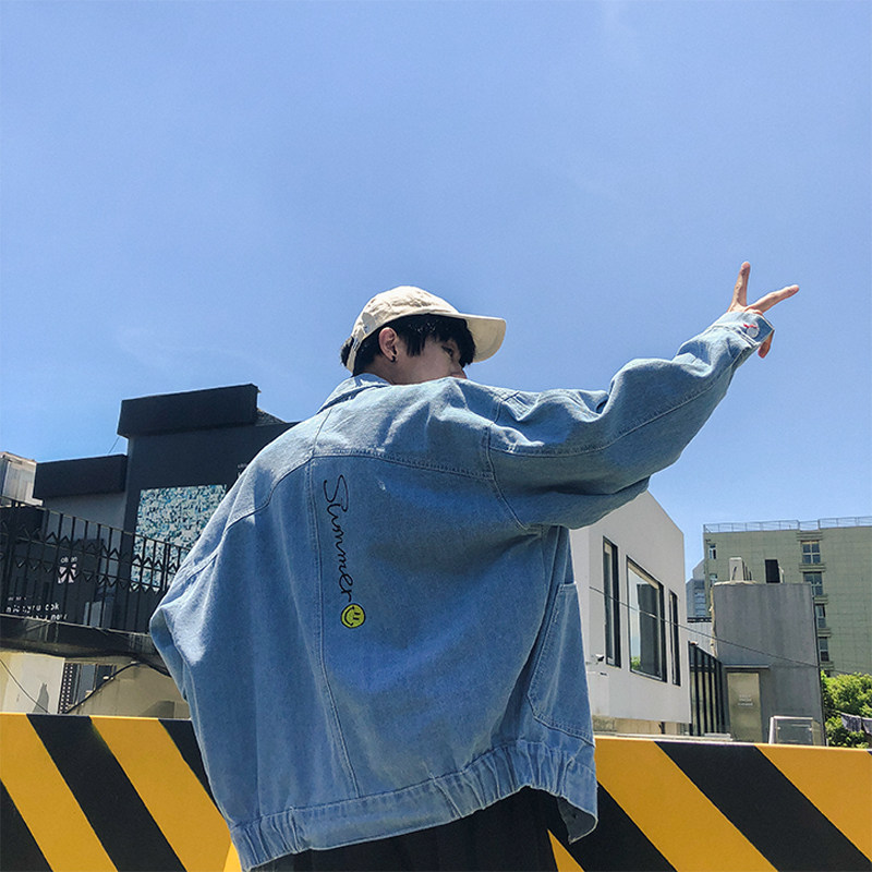 2018新款秋装牛仔衣男生夹克外套潮d312-jk20-p75