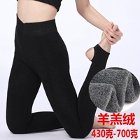 Quần len Ordos nữ mặc quần legging eo cao thon cộng với quần nhung ấm mùa đông quần cashmere quần giữ nhiệt nam trung niên