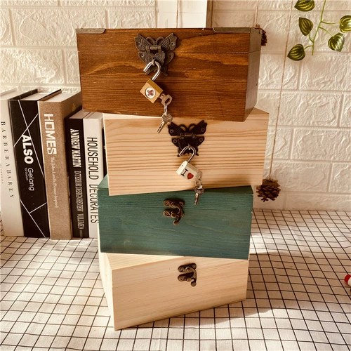 Индивидуальная деревянная коробка, коробка для косметики из натурального дерева, прямоугольная система хранения, подарок на день рождения